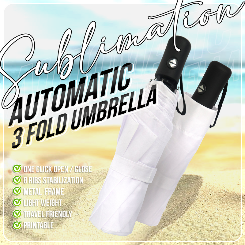 Sublimation Folded Umbrella White
