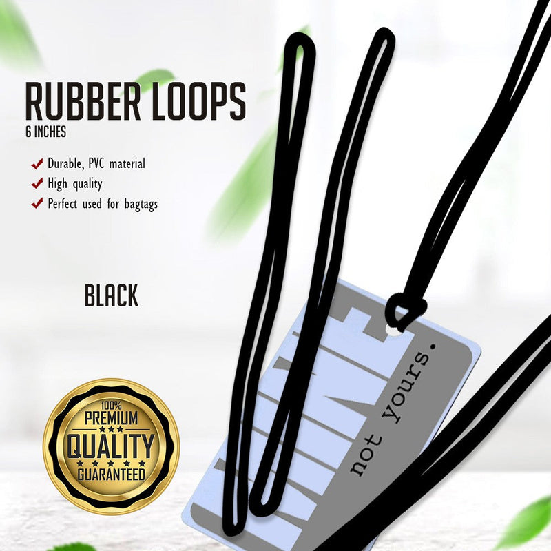 Rubber Loops For Bag Tags 100pcs