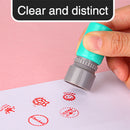 Blanks- 35x40mm Printable Photosensitive Self-Inking Key Chain Stamp Set For School And Office Use