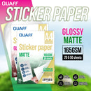 QUAFF Sticker Paper 165GSM A4 Matte & Glossy