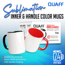 24pcs Quaff Inner & Handle Color Mugs