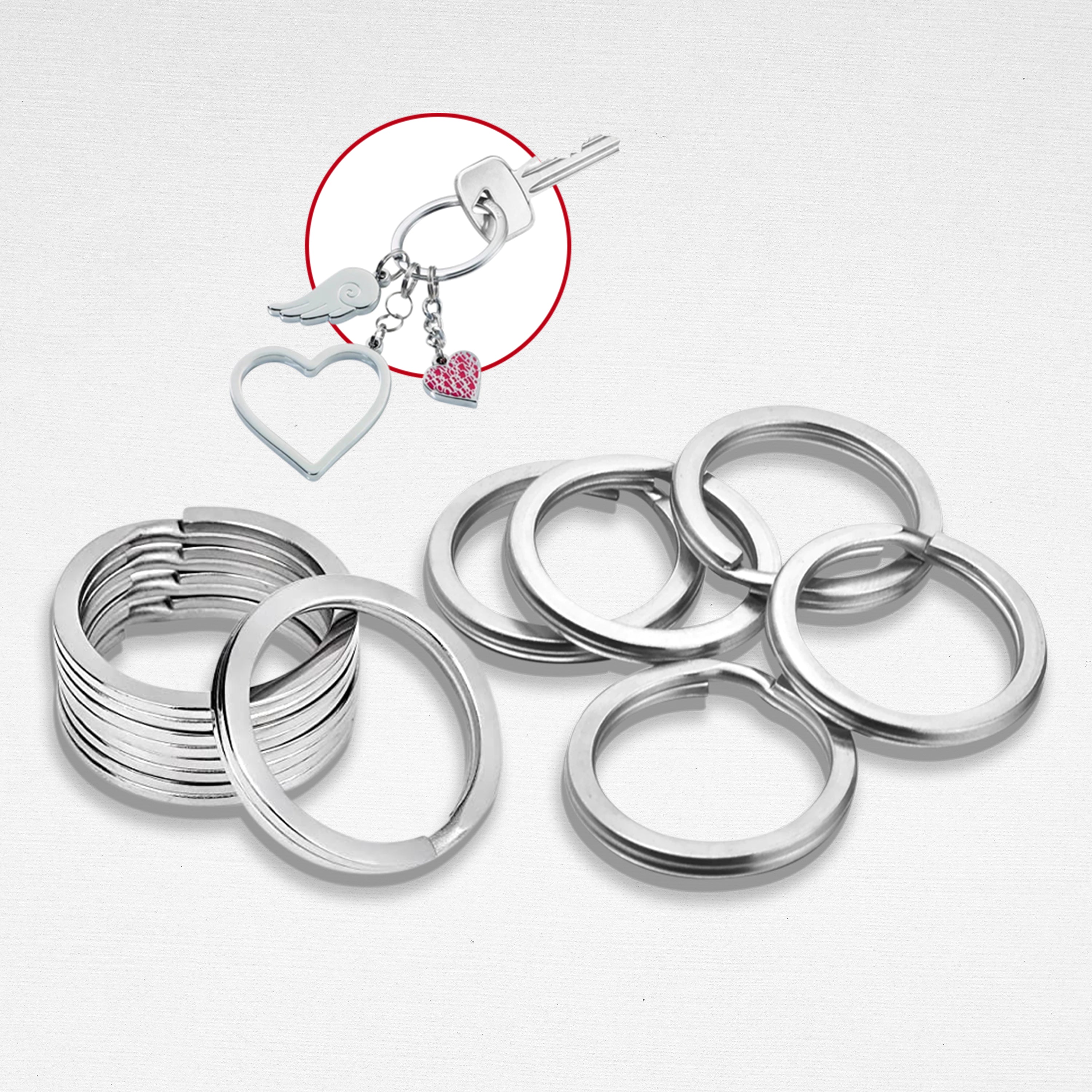 Key Ring Flat // Split (100pcs/pack)