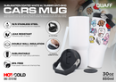 QUAFF 30oz Sublimation Coated Cars Mug White with Rubber Anti-Skid