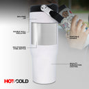QUAFF 30oz Sublimation Coated Cars Mug White with Rubber Anti-Skid