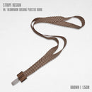 1.5cm stripe design id lace w/aluminum casing plastic hook (5PCS)