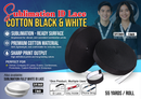 Sublimation ID Lace 1 Inch Cotton Black & White