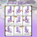 Purple Plastic Button Pin