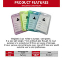 5 Pcs Vertical Colored Transparent Id Holder Case Protector C - 113