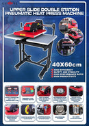 CUYI Double Station Pneumatic Heat Press