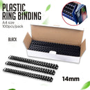 Plastic Ring Binding Black A4 Size Spring Binder 100pcs Per Pack 10 Mm 12 14mm