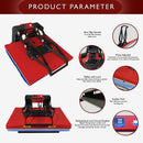 CUYI (80*100CM) HEAVY DUTY DRAWER TYPE Heat Press Red WITH STAND