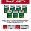 5pcs Vertical Aluminum Alloy Id Holder Jacket Case Protector 86x54mm