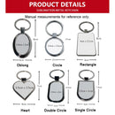 Sublimation Printable Blank Metal Keychain No Print