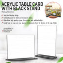 Acrylic Table Card with Black Stand