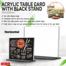 Acrylic Table Card with Black Stand