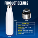 QUAFF Subli Coated Cola Bottle 500mL White