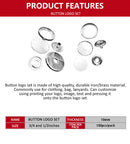 ID Button Logo Set 1/2 Inch & 3/4 inch [100 Sets]