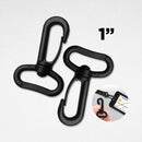 Black Plastic ID Hook for Lanyards and Lace Accessories 100pcs/pack