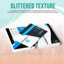 Calling Card Paper White Glitter