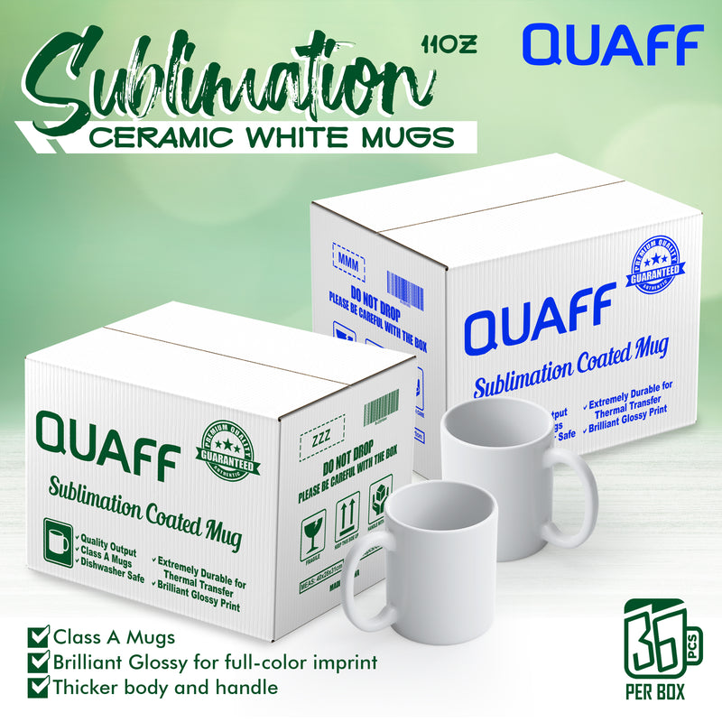 Quaff Ceramic White Mugs