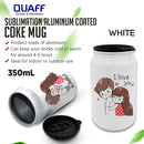 Quaff Sublimation Coated Aluminum Coke Mug White 350ml