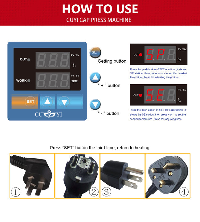 CUYI Cap Heat Press Machine (2ND GEN)