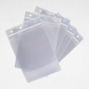 5 Pcs A6 Id Card Holder Case With Zip Lock Waterproof Vertical