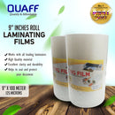 Quaff Laminating Film Roll 4inch/6inch/9inch/12inc