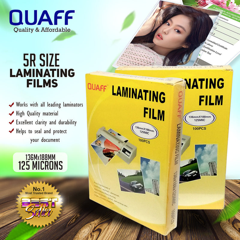 Quaff Laminating Film 3R/4R/5R (100sheet/pack)