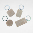 Laser Engraving Wooden Keychain for Souvenirs and Giveaways Plain Key Chain