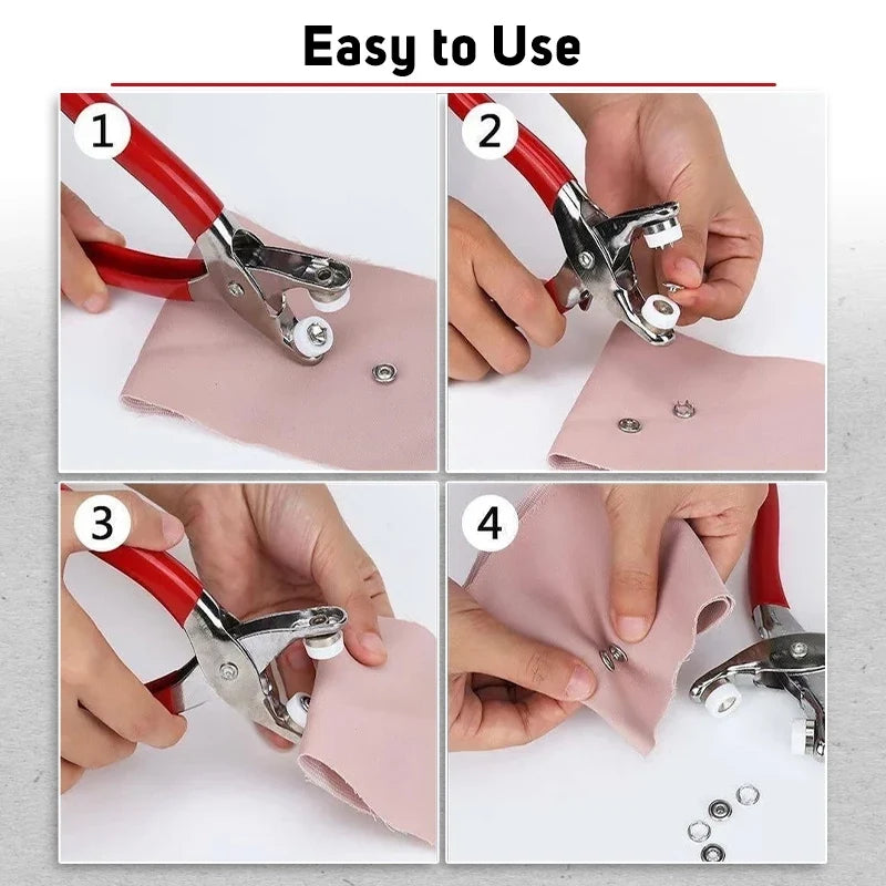 Metal Button Snapper Metal Snap Button Kit w/ 25sets button