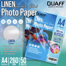 QUAFF Double Sided Photo Paper Linen 260GSM A4（50s）