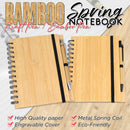 Bamboo Spring Notebook with KRAFT Pen 14cm*18cm