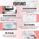 CUYI 20L Automatic Paper Shredder Machine A4 12 Sheets 🆕