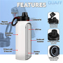 QUAFF Sublimation Vacuum Flask With Magnetic Phone Holder 32oz/1000ML