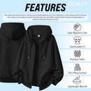 QUAFF 300GSM Hoodie Jacket Full-Zip BLACK