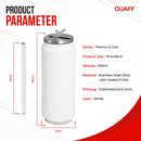 QUAFF Coated Stainless steel coke mug 500ml white