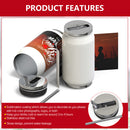 Quaff 280ml Coke Mug With Straw Sublimation Coated Stainless White Silver