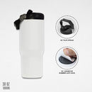 QUAFF 30oz Sublimation Coated Cars Mug White with Rubber Anti-Skid