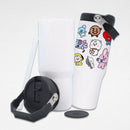 QUAFF 30oz Sublimation Coated Cars Mug White with Rubber Anti-Skid