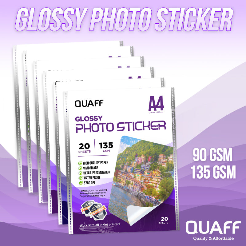 Sticker A4 Size Design Glossy Photo Sticker A4 Size