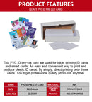 QUAFF PVC Pre Cut Card  For Inkjet Printer(86-54mm)