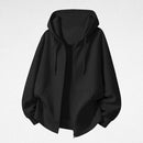 QUAFF 300GSM Hoodie Jacket Full-Zip BLACK