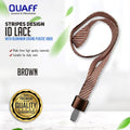 1.5cm stripe design id lace w/aluminum casing plastic hook (5PCS)
