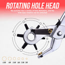 Leather Hole Revolving Punch Pliers 6 hole Sizes