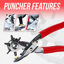 Leather Hole Revolving Punch Pliers 6 hole Sizes