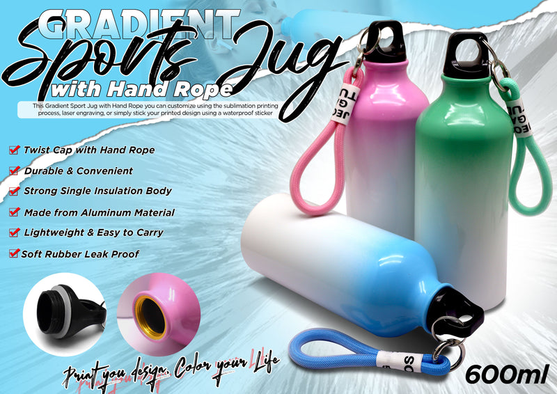 Sports Jug With Hand Rope 600ML Gradient