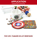 Sublimation Printable Coaster Pad Circle Square 10cm