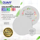 Sublimation Foldable Round Fan Full Color White 100 Pcs