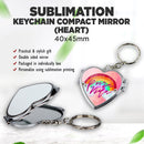 Sublimation Compact Mirror Keychain